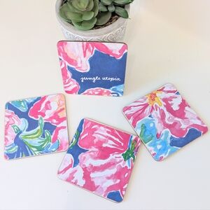 Set Of 4 Handmade Lilly Pulitzer Coasters